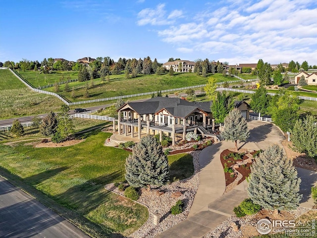 view from above of property