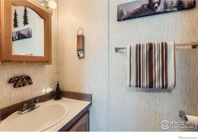 bathroom featuring vanity
