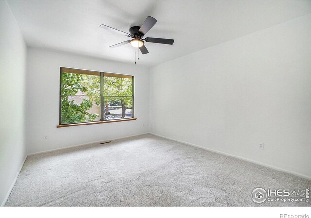 2066 Weathertop Ln, Fort Collins, CO 80526 - unfurnished room with carpet floors, ceiling fan, and baseboards