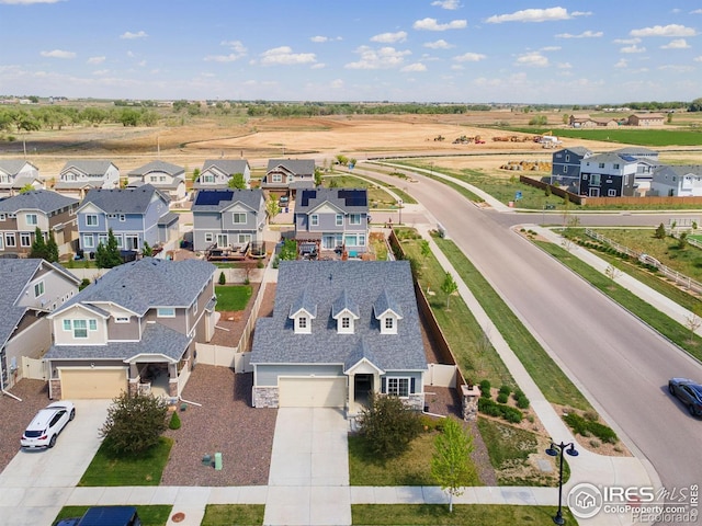 aerial perspective of suburban area