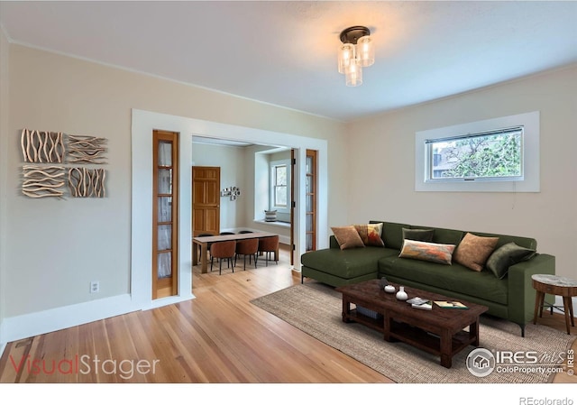 3116 47th St, Boulder, CO 80301 - living area with light wood-style floors and baseboards