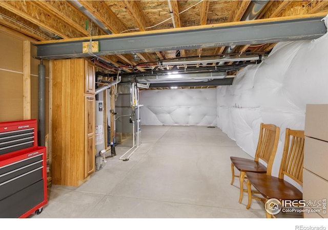 1918 Lily Dr, Loveland, CO 80537 - unfinished basement featuring water heater