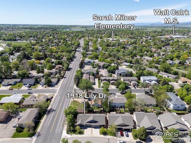 1918 Lily Dr, Loveland, CO 80537 - aerial perspective of suburban area