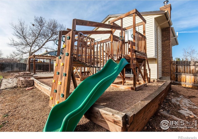 110 Lucerne Dr, Lafayette, CO 80026 - view of jungle gym with fence