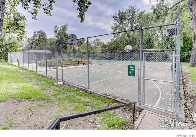 2962 Shadow Creek Dr Unit 306, Boulder, CO 80303 - view of sport court with community basketball court, fence, and a gate