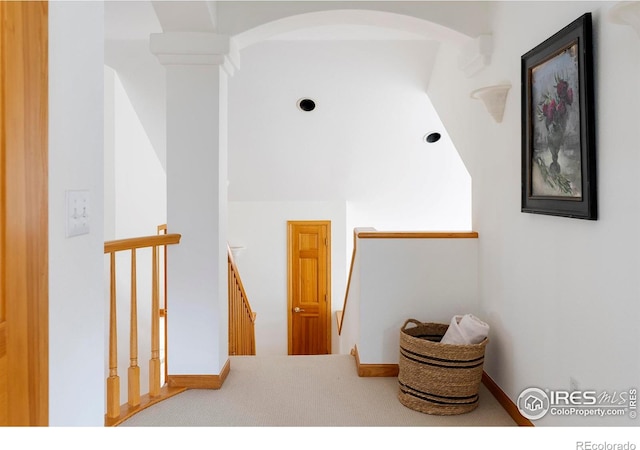 990 Utica Cir, Boulder, CO 80304 - hall with an upstairs landing and carpet