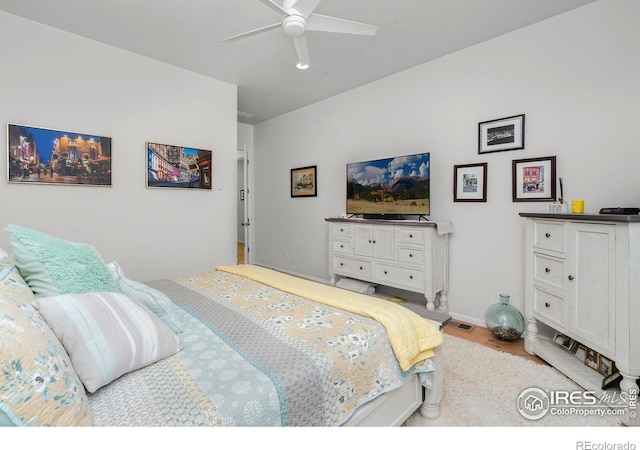5524 Congressional Ct, Windsor, CO 80528 - bedroom featuring wood finished floors, ceiling fan, and baseboards