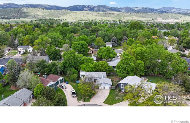 2648 Bradbury Ct, Fort Collins, CO 80521 - aerial perspective of suburban area with a mountainous background