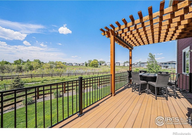 6009 Autumn Breeze Ct, Fort Collins, CO 80528 - wooden terrace with a pergola
