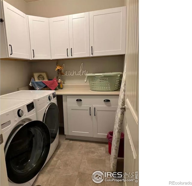 8241 White Owl Ct, Windsor, CO 80550 - washroom with separate washer and dryer and cabinet space