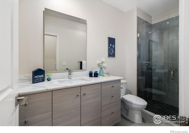 4014 Rock Creek Dr, Fort Collins, CO 80528 - full bath featuring a stall shower, toilet, and vanity