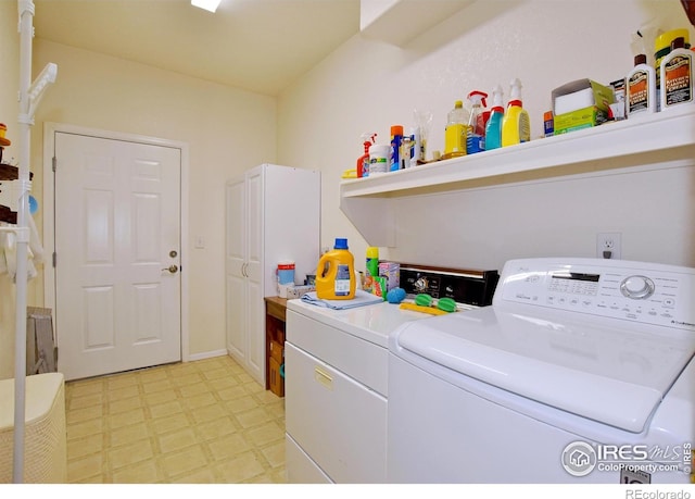 5014 Northern Lights Dr, Fort Collins, CO 80528 - washroom with washer and clothes dryer and light floors