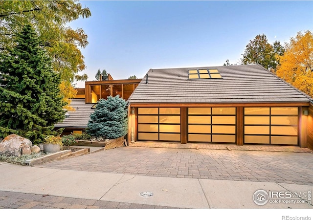 3746 Wonderland Hill Ave, Boulder, CO 80304 - modern home featuring a garage