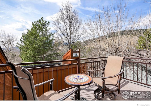 3746 Wonderland Hill Ave, Boulder, CO 80304 - deck with a mountain view