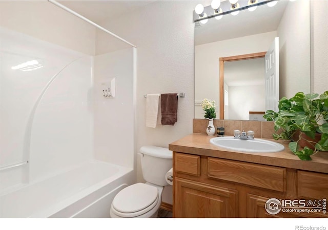 4603 Dusty Sage Ct Unit 4, Fort Collins, CO 80526 - bathroom with toilet, vanity, and bathtub / shower combination