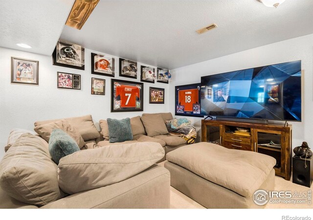 5196 32nd St, Greeley, CO 80634 - living area with a textured ceiling