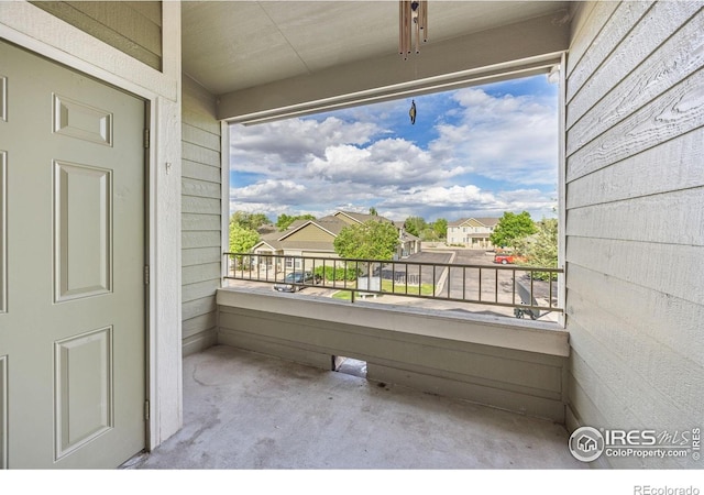 balcony with a residential view