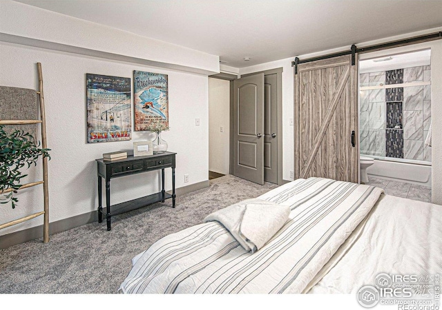 527 S Bryan Ave, Fort Collins, CO 80521 - bedroom featuring carpet flooring and a barn door
