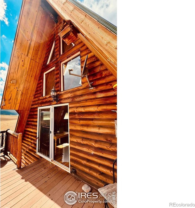 867 Windy Ridge Rd, Red Feather Lakes, CO 80545 - view of wooden deck