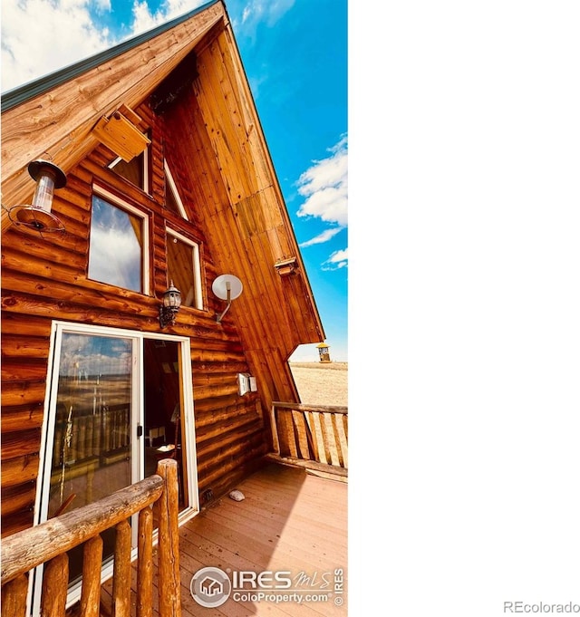 867 Windy Ridge Rd, Red Feather Lakes, CO 80545 - view of wooden terrace