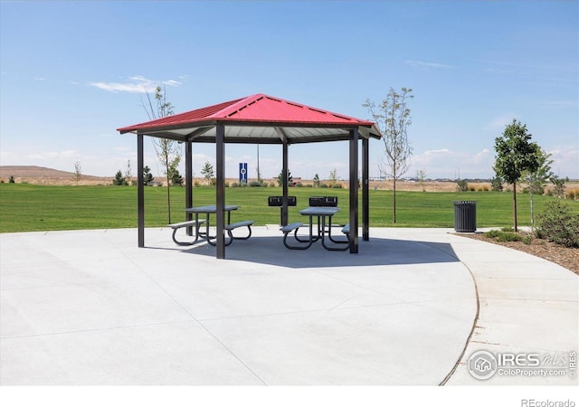 18722 E 99th Ave, Commerce City, CO 80022 - view of property's community with a gazebo, a lawn, and a patio