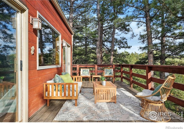 1101 Peakview Cir, Boulder, CO 80302 - deck with an outdoor hangout area