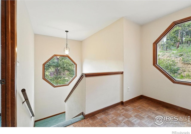 1101 Peakview Cir, Boulder, CO 80302 - staircase featuring baseboards