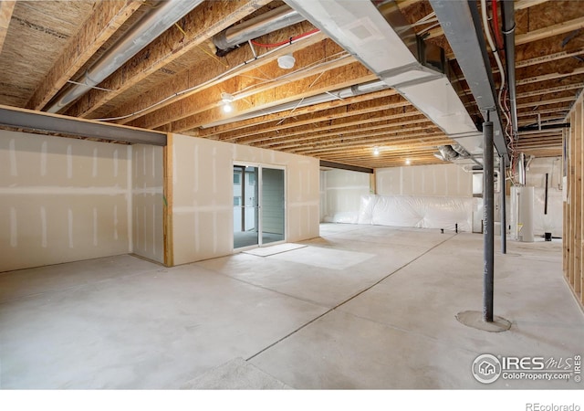 1540 Murrlet St, Berthoud, CO 80513 - unfinished basement with gas water heater
