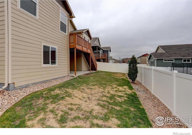 1540 Murrlet St, Berthoud, CO 80513 - view of yard featuring stairs and a deck