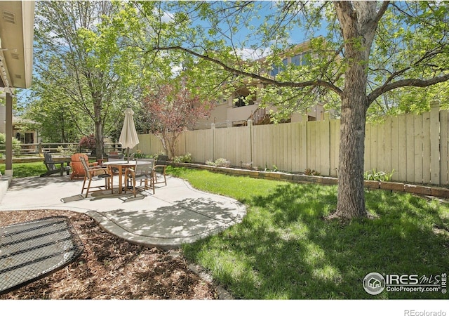 4109 Frederick Cir, Longmont, CO 80503 - view of yard with a patio