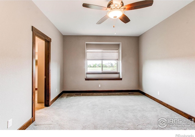 3570 Saguaro Dr, Loveland, CO 80537 - carpeted empty room featuring baseboards and a ceiling fan