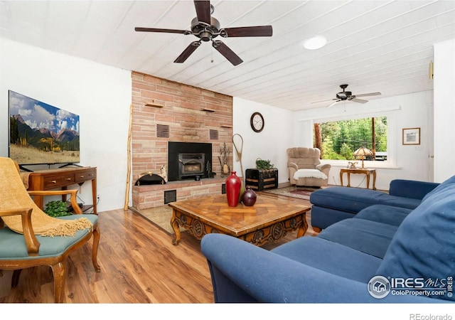 2459 W US Highway 34, Drake, CO 80515 - living area with a ceiling fan and wood finished floors