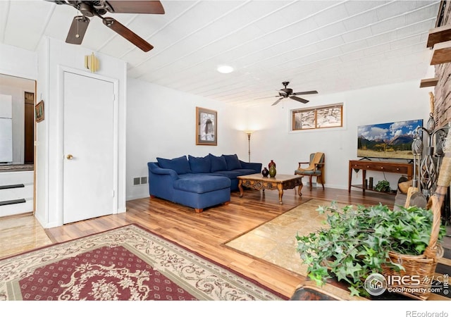 2459 W US Highway 34, Drake, CO 80515 - living room featuring ceiling fan and wood finished floors
