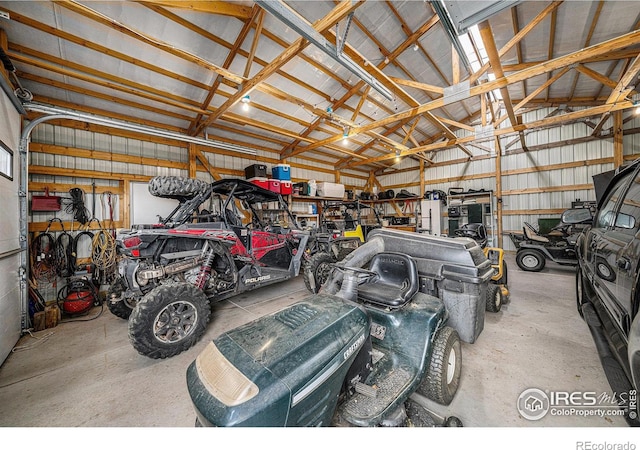 4601 N Sunshine Ct, Loveland, CO 80537 - garage featuring metal wall