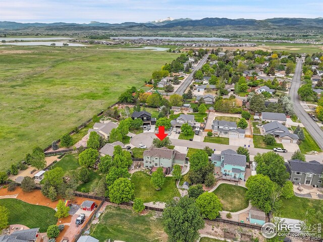 4764 Maggie Ct, Loveland, CO 80537 - aerial view of residential area featuring a water and mountain view