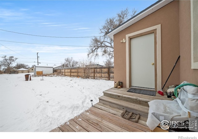 513 N 2nd Ave, Sterling, CO 80751 - view of snow covered deck
