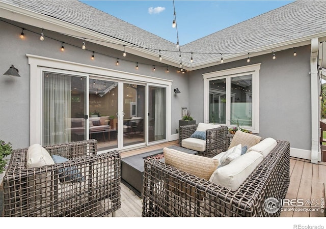 2917 13th St, Boulder, CO 80304 - wooden deck with an outdoor hangout area