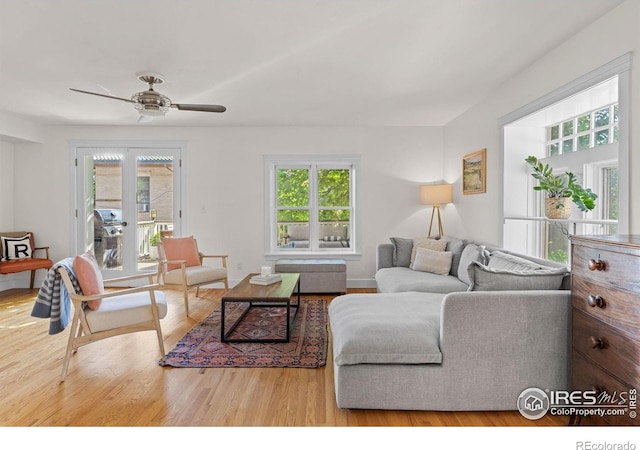 1133 Mapleton Ave, Boulder, CO 80304 - living room with plenty of natural light, wood finished floors, and ceiling fan