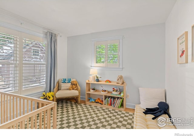 1133 Mapleton Ave, Boulder, CO 80304 - bedroom with a crib and baseboards