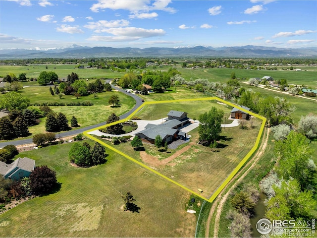 1119 Wrangler Way, Loveland, CO 80537 - view of rural area featuring property parcel outlined and mountains
