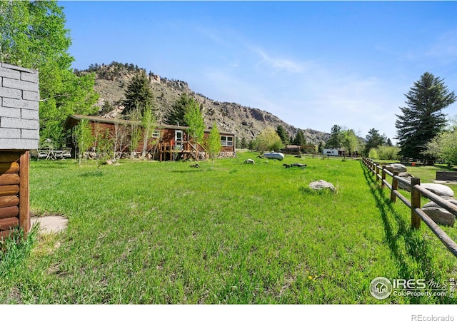 185 Meadow Ln, Bellvue, CO 80512 - view of yard with a mountain view
