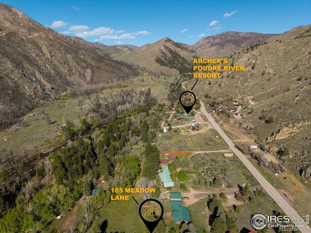 185 Meadow Ln, Bellvue, CO 80512 - view of property location with a mountainous background