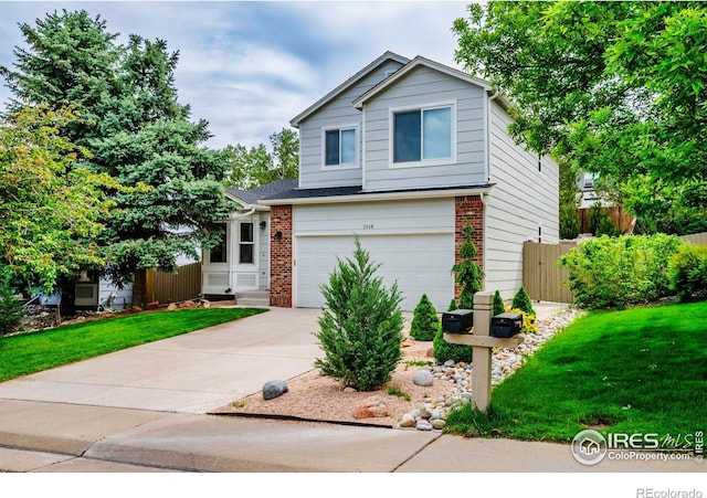 2940 E Yarrow Cir, Superior, CO 80027 - traditional-style home with an attached garage, brick siding, and concrete driveway