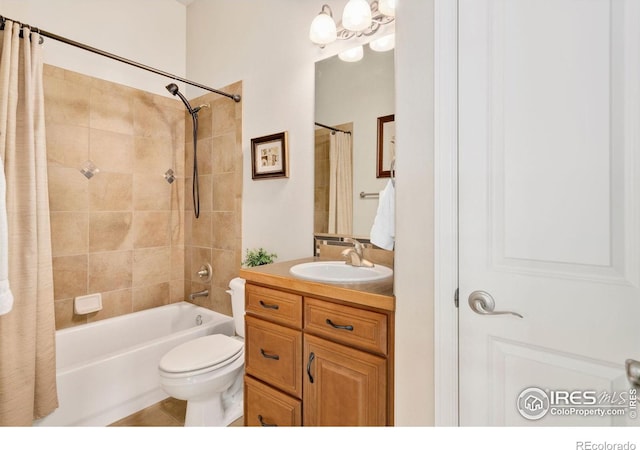 8245 Hidden Cove Ct, Windsor, CO 80528 - full bath featuring shower / tub combo, vanity, and toilet