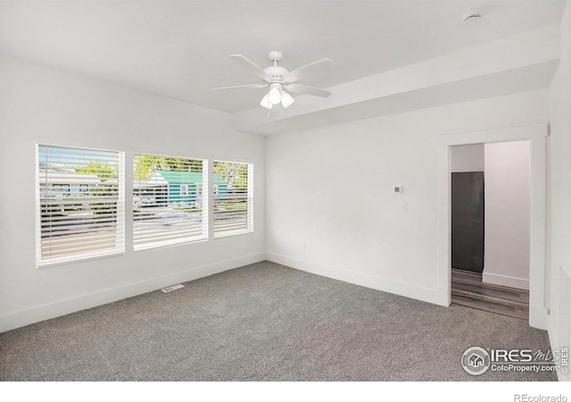501 Adams Ave, Akron, CO 80720 - carpeted empty room with baseboards and a ceiling fan