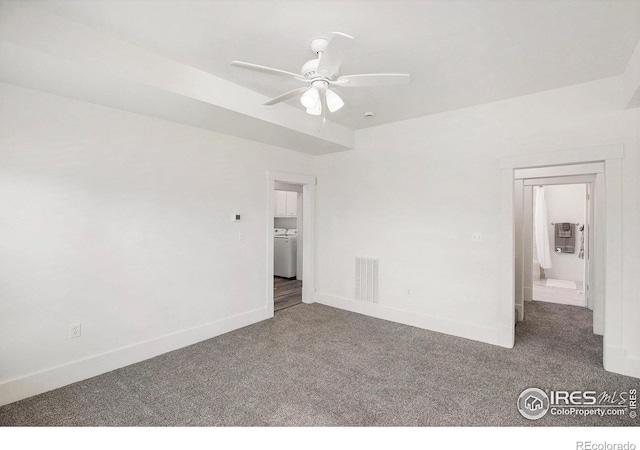 501 Adams Ave, Akron, CO 80720 - unfurnished bedroom with carpet floors, baseboards, and a ceiling fan