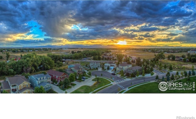 705 Rawlins Way, Lafayette, CO 80026 - aerial view of residential area featuring a mountainous background