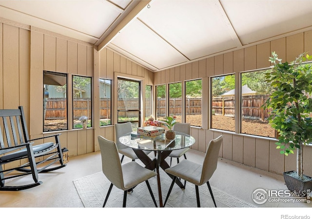 1215 Centaur Cir Unit A, Lafayette, CO 80026 - sunroom featuring vaulted ceiling and outdoor dining area