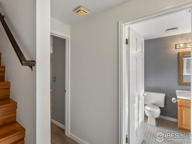 3345 Hickok Pl, Boulder, CO 80301 - staircase featuring baseboards and tile patterned floors