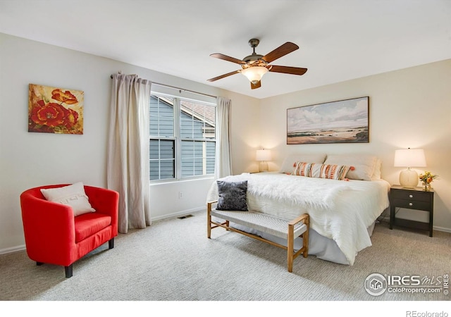 911 Homer Cir, Lafayette, CO 80026 - carpeted bedroom with baseboards and ceiling fan